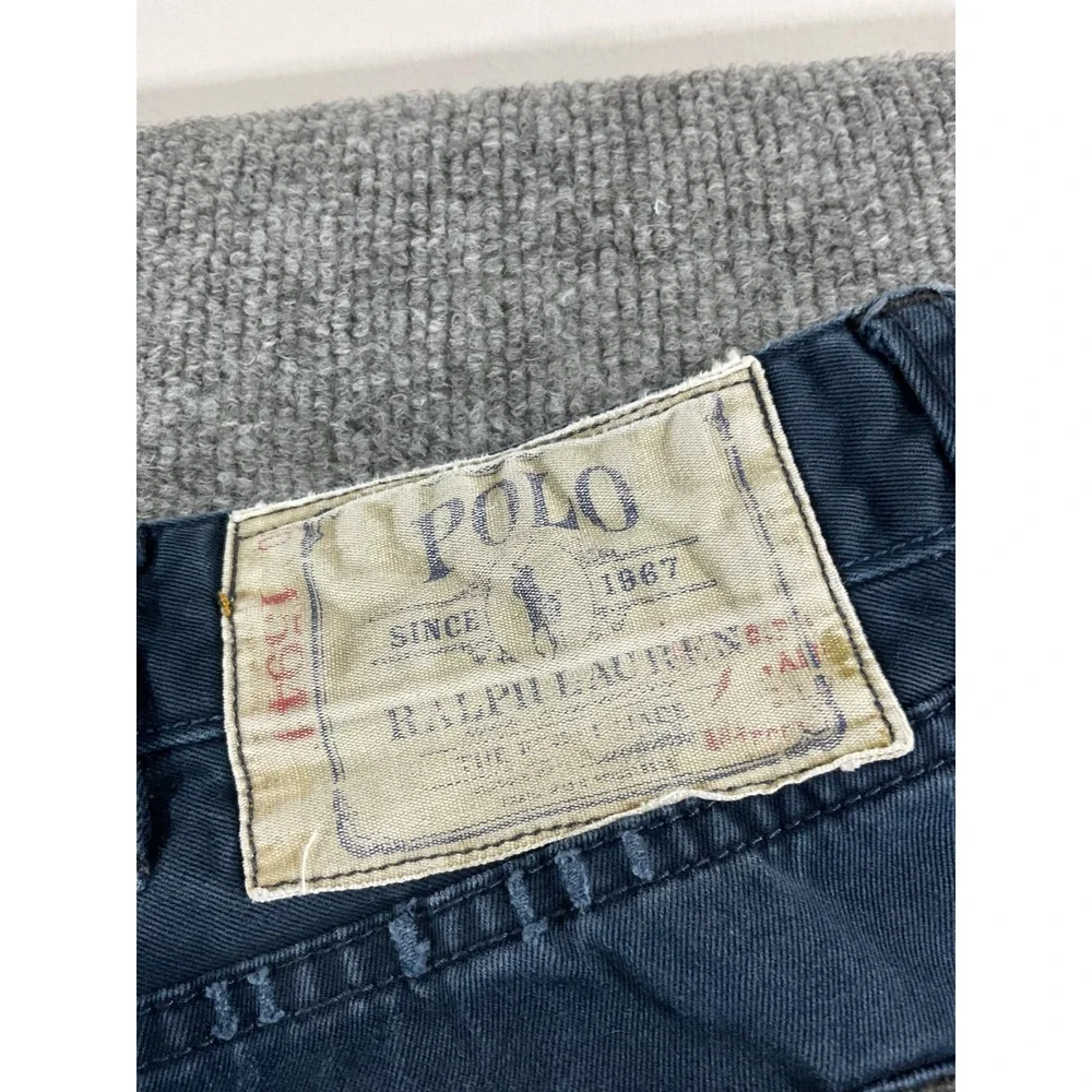 Polo Ralph Lauren Hanford Pants Men's 42x30 Navy Blue 100% Cotton Vintage